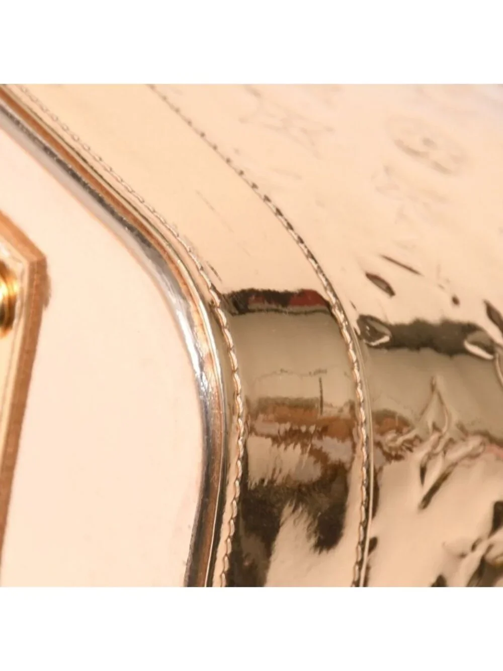 Louis Vuitton Alma GM Handbag Monogram Miroir Gold